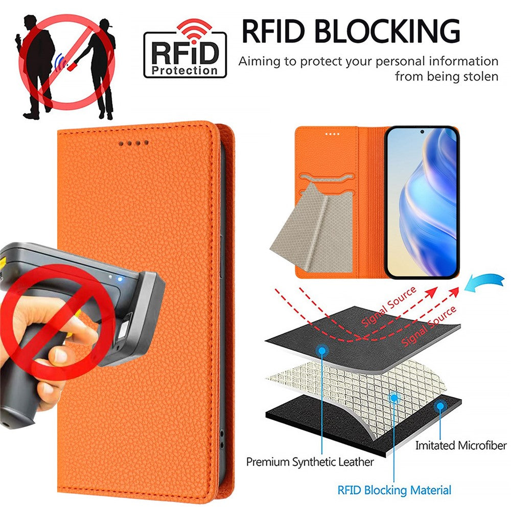 For OnePlus 13T 5G Wallet Case RFID Blocking Litchi Texture Leather Mobile Cover