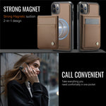 JEEHOOD For iPhone 11 Pro Leather Back Cover Compatible with MagSafe  J06 Phone Case with Card Bag RFID Blocking