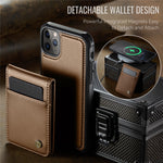 JEEHOOD For iPhone 11 Pro Leather Back Cover Compatible with MagSafe  J06 Phone Case with Card Bag RFID Blocking