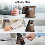 JEEHOOD For iPhone 11 Pro Leather Back Cover Compatible with MagSafe  J06 Phone Case with Card Bag RFID Blocking