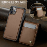 JEEHOOD For iPhone 11 Pro Leather Back Cover Compatible with MagSafe  J06 Phone Case with Card Bag RFID Blocking