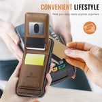 JEEHOOD For iPhone 11 Pro Leather Back Cover Compatible with MagSafe  J06 Phone Case with Card Bag RFID Blocking
