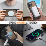 JEEHOOD For iPhone 11 Pro Leather Back Cover Compatible with MagSafe  J06 Phone Case with Card Bag RFID Blocking