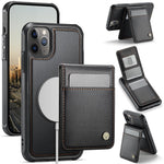 JEEHOOD For iPhone 11 Pro Leather Back Cover Compatible with MagSafe  J06 Phone Case with Card Bag RFID Blocking
