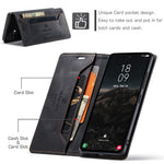 AUTSPACE For Samsung Galaxy S25 Pung Etui A01 Læder Stativ Cover med RFID-blokerende kortholder