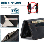 AUTSPACE For Samsung Galaxy S25 Pung Etui A01 Læder Stativ Cover med RFID-blokerende kortholder