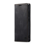 AUTSPACE For Samsung Galaxy S25 Pung Etui A01 Læder Stativ Cover med RFID-blokerende kortholder