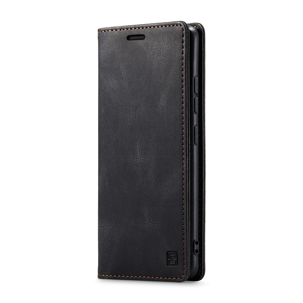 AUTSPACE For Samsung Galaxy S25 Pung Etui A01 Læder Stativ Cover med RFID-blokerende kortholder