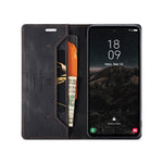 AUTSPACE For Samsung Galaxy S25 Pung Etui A01 Læder Stativ Cover med RFID-blokerende kortholder