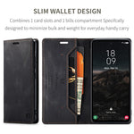 AUTSPACE For Samsung Galaxy S25 Pung Etui A01 Læder Stativ Cover med RFID-blokerende kortholder
