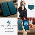 AUTSPACE For Samsung Galaxy S25+ Wallet Case A01 Leather Stand Cover with RFID Blocking Card Holder