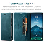 AUTSPACE For Samsung Galaxy S25+ Wallet Case A01 Leather Stand Cover with RFID Blocking Card Holder