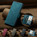 AUTSPACE For Samsung Galaxy S25 Ultra Wallet Case  A01 Leather Stand Cover with RFID Blocking Card Holder