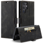 AUTSPACE For Samsung Galaxy S25 Ultra Wallet Case  A01 Leather Stand Cover with RFID Blocking Card Holder