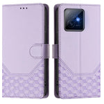 For Honor X60 GT 5G Case Imprinted Honeycomb RFID Blocking Leather Phone Cover with Strap