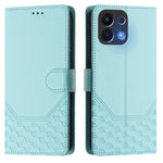 For Oppo K13 5G Case Imprinted Honeycomb RFID Blocking Leather Phone Cover with Strap