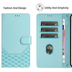 For Oppo F29 5G Case Imprinted Honeycomb RFID Blocking Leather Phone Cover with Strap
