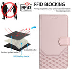 For OnePlus 13T 5G Case Imprinted Honeycomb RFID Blocking Leather Phone Cover with Strap