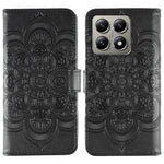 For Xiaomi 14T Case PU Leather Mandala Imprinted Design Wallet Phone Cover with Wrist Strap