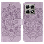 Xiaomi 14T Pro-skal i PU-läder med mandala-präglad design och plånboksfodral med handledsrem