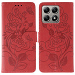 For Xiaomi 14T Case Wallet Stand Imprinted Rose Butterfly PU Leather Phone Cover