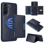 BETOPNICE For Samsung Galaxy S21+ 5G Magnetic Case  Leather Phone Cover Kickstand with Detachable Card Bag