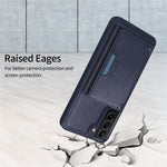 BETOPNICE For Samsung Galaxy S21+ 5G Magnetic Case  Leather Phone Cover Kickstand with Detachable Card Bag