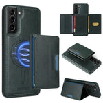 BETOPNICE For Samsung Galaxy S21+ 5G Magnetic Case  Leather Phone Cover Kickstand with Detachable Card Bag