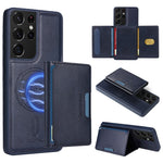 BETOPNICE For Samsung Galaxy S21 Ultra 5G Magnetic Case  Leather Phone Cover Kickstand with Detachable Card Bag