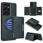 BETOPNICE For Samsung Galaxy S21 Ultra 5G Magnetic Case  Leather Phone Cover Kickstand with Detachable Card Bag