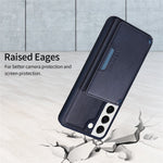 BETOPNICE magnetisk lædercover til Samsung Galaxy S22 5G med stativ og aftagelig kortholder
