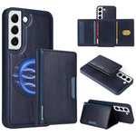 BETOPNICE magnetisk lædercover til Samsung Galaxy S22 5G med stativ og aftagelig kortholder