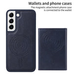 BETOPNICE magnetisk lædercover til Samsung Galaxy S22 5G med stativ og aftagelig kortholder