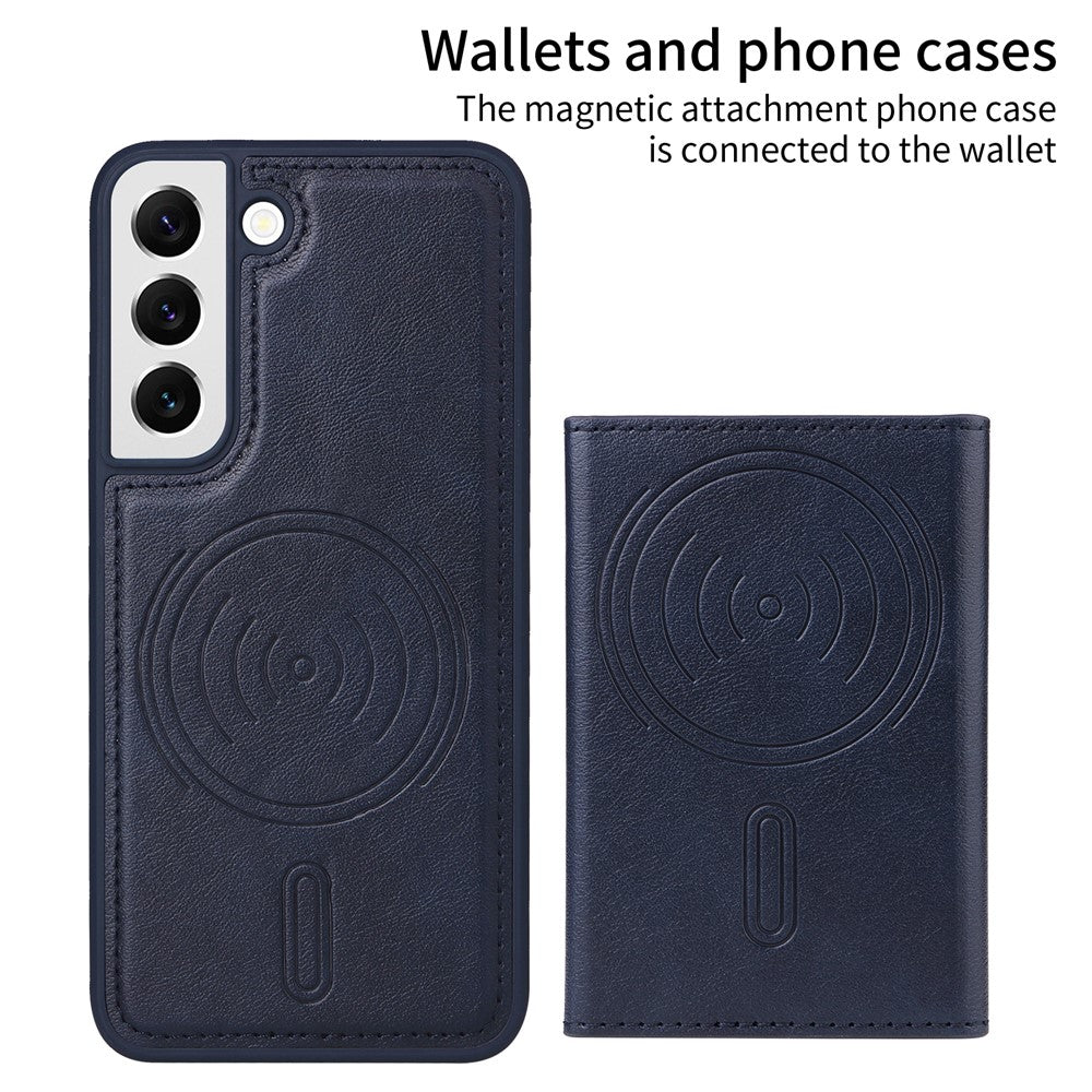 BETOPNICE magnetisk lædercover til Samsung Galaxy S22 5G med stativ og aftagelig kortholder