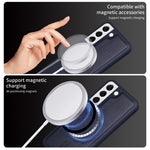 BETOPNICE magnetisk lædercover til Samsung Galaxy S22 5G med stativ og aftagelig kortholder