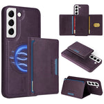BETOPNICE magnetisk lædercover til Samsung Galaxy S22 5G med stativ og aftagelig kortholder