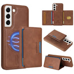 BETOPNICE magnetisk lædercover til Samsung Galaxy S22 5G med stativ og aftagelig kortholder