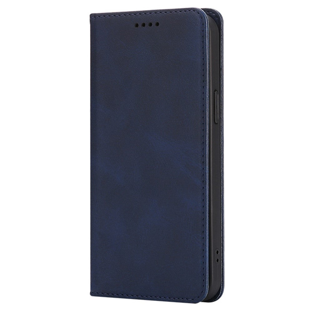 Til Samsung Galaxy A06s Etui Pung Kalvetekstur Læder Telefoncover med Skjult Magnetisk Lukning