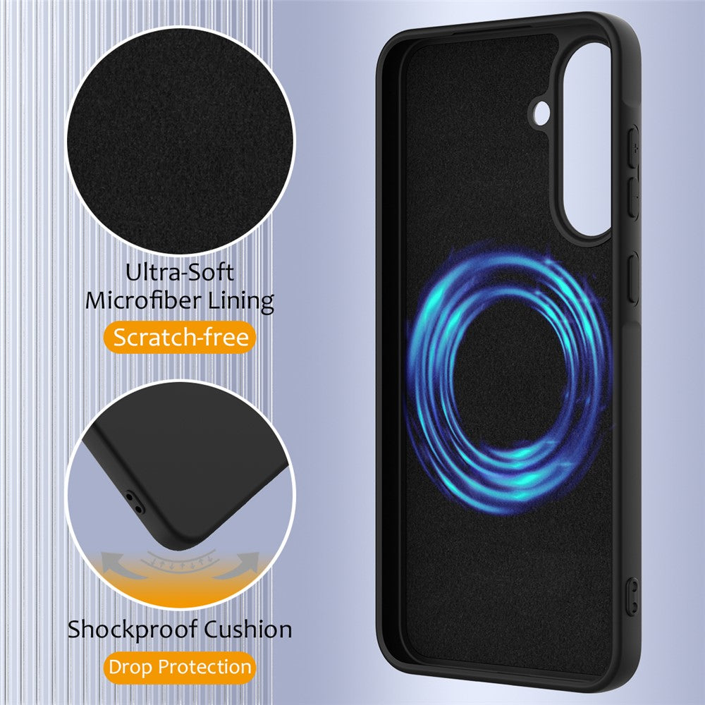 For Samsung Galaxy A36 5G / Galaxy A56 5G Magnetic Case Anti-Drop Liquid Silicone Phone Cover