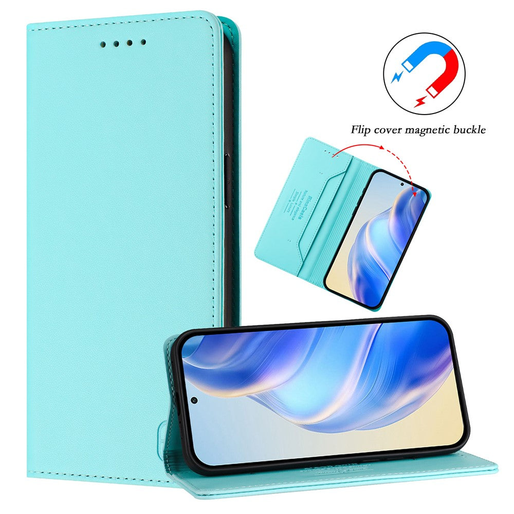 For Xiaomi Poco M7 Pro 5G Leather Case RINACASIS RC01 Phone Cover with RFID Blocking Wallet Stand