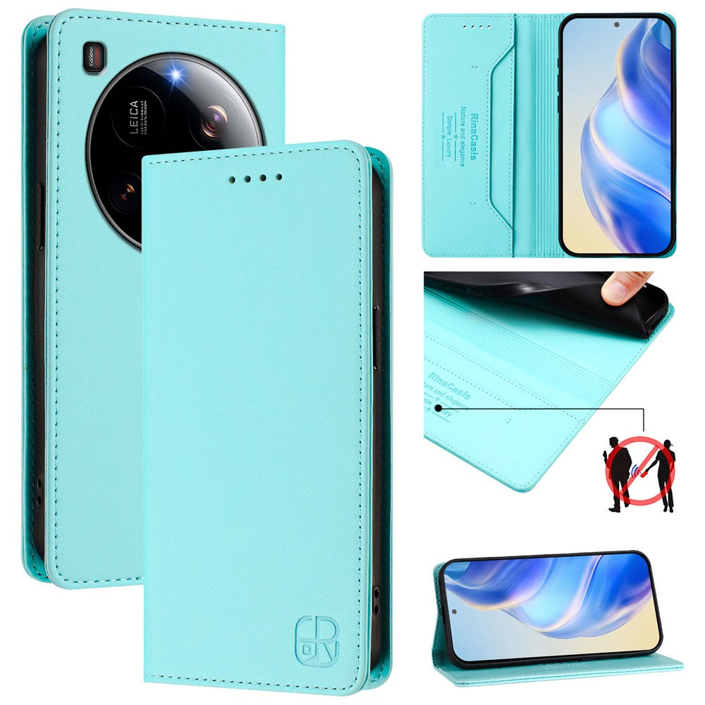 Läderfodral för Xiaomi 15 Ultra RINACASIS RC01 mobilfodral med RFID-blockerande plånboksställ