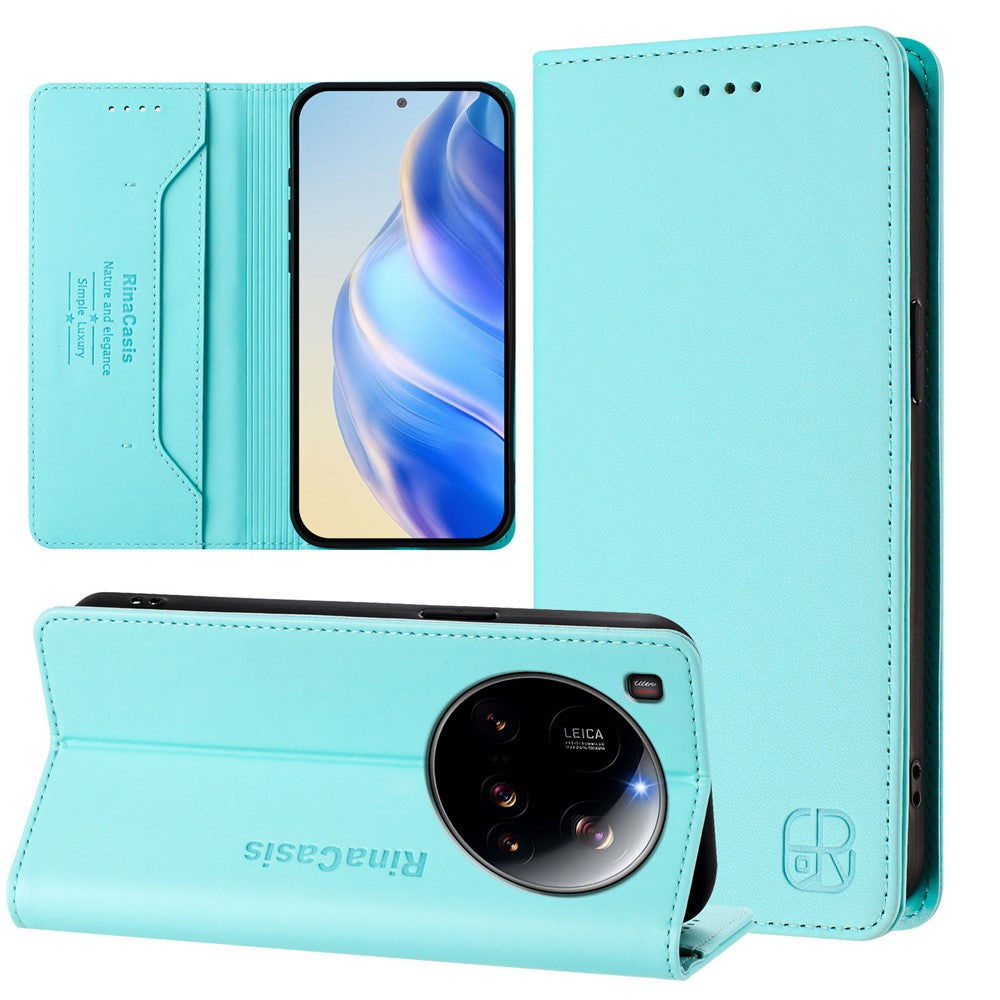Läderfodral för Xiaomi 15 Ultra RINACASIS RC01 mobilfodral med RFID-blockerande plånboksställ