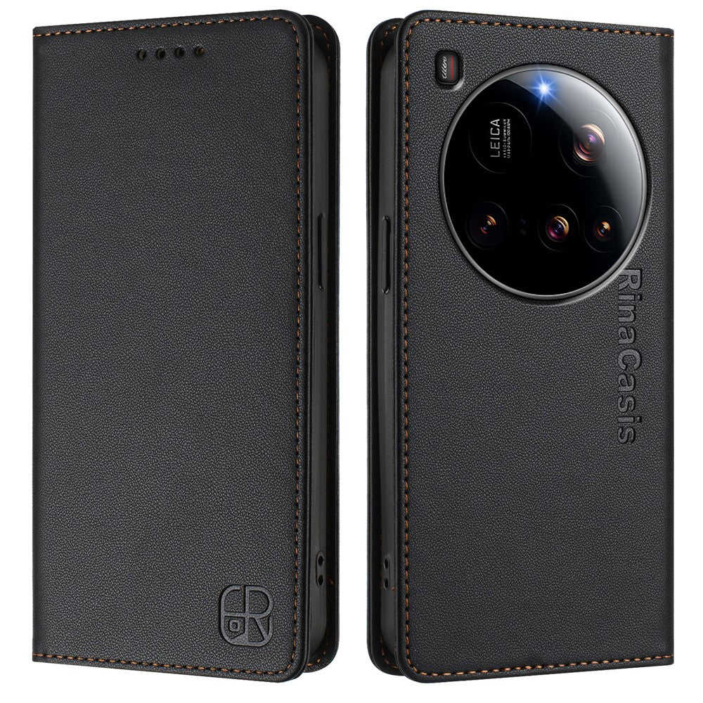 Läderfodral för Xiaomi 15 Ultra RINACASIS RC01 mobilfodral med RFID-blockerande plånboksställ