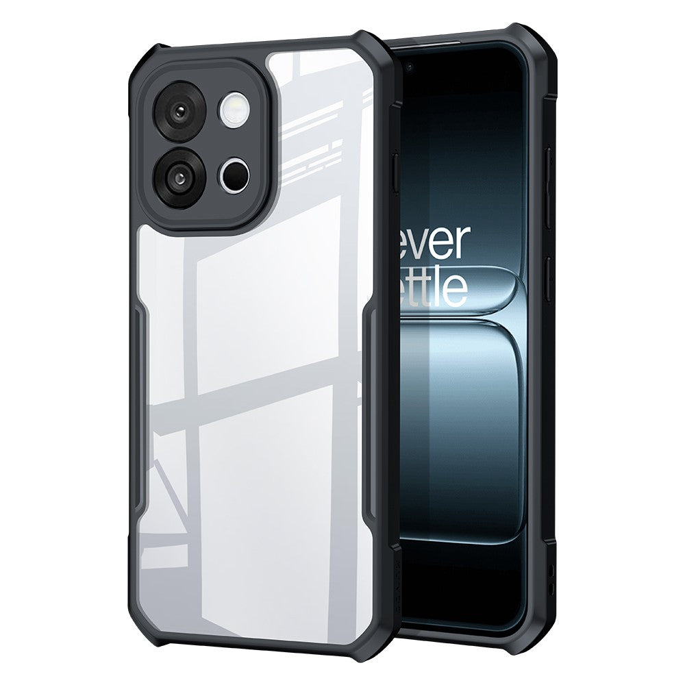 XUNDD til OnePlus 13T 5G-cover, skridsikkert TPU + akryl, gennemsigtig mobilbagside