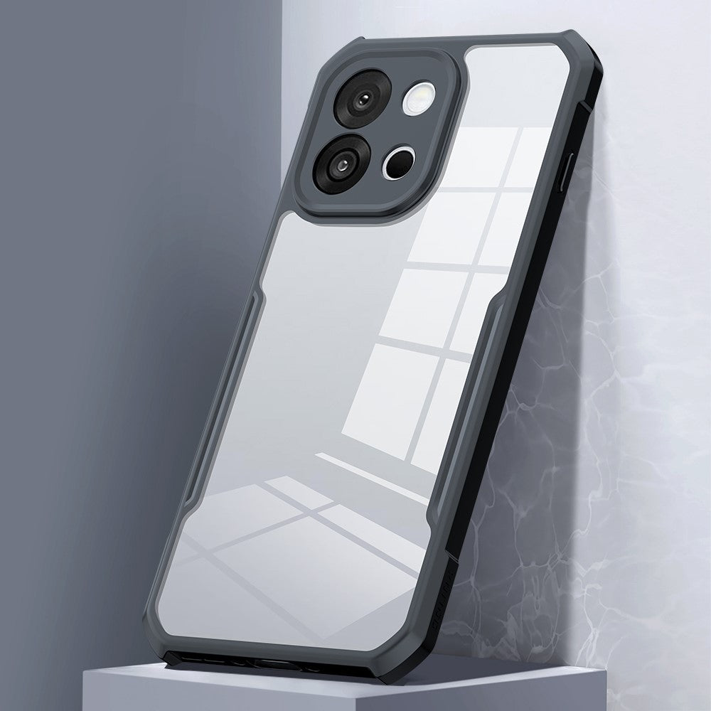 XUNDD til OnePlus 13T 5G-cover, skridsikkert TPU + akryl, gennemsigtig mobilbagside