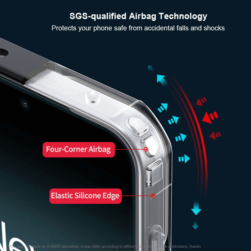 XUNDD til OnePlus 13T 5G-cover, skridsikkert TPU + akryl, gennemsigtig mobilbagside