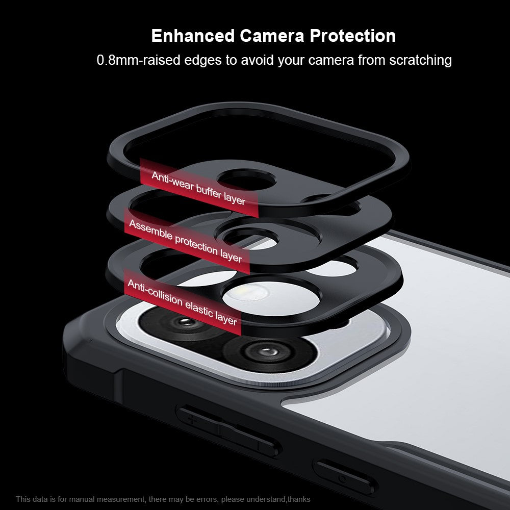 XUNDD til OnePlus 13T 5G-cover, skridsikkert TPU + akryl, gennemsigtig mobilbagside