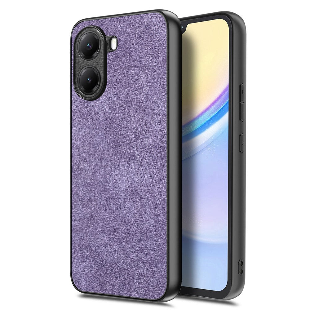 Xiaomi Poco X7 Pro 5G / Xiaomi Redmi Turbo 4 5G-skal, stötsäkert, smalt retro-läder, baksida