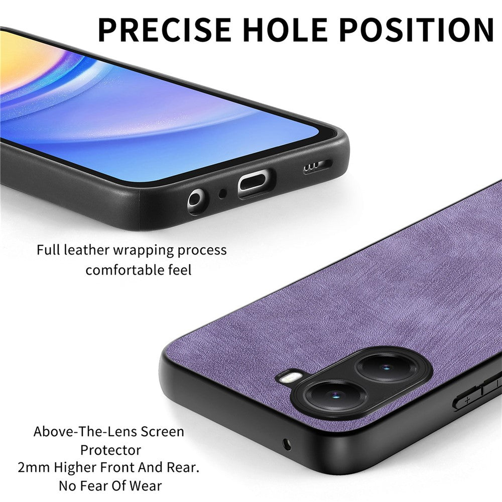 Xiaomi Poco X7 Pro 5G / Xiaomi Redmi Turbo 4 5G-skal, stötsäkert, smalt retro-läder, baksida