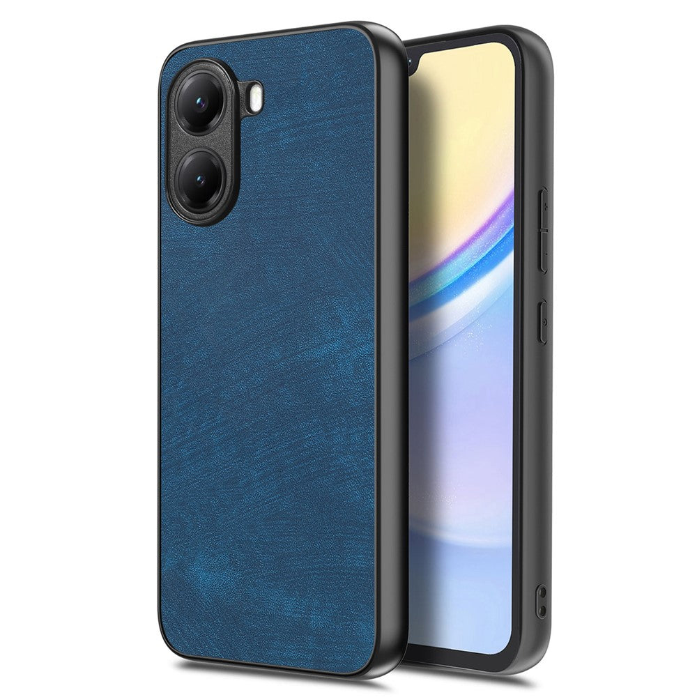 Xiaomi Poco X7 Pro 5G / Xiaomi Redmi Turbo 4 5G-skal, stötsäkert, smalt retro-läder, baksida